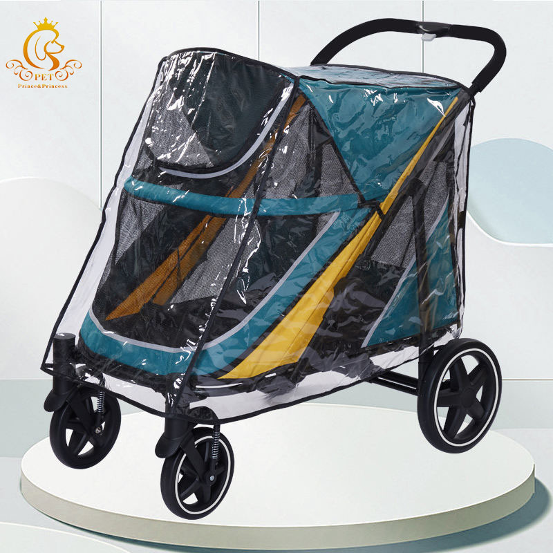 EUR PET Pet Product Large Dogs Stroller Dog Stroller Luxury 4 Wheels Pet for Dog New Design High Quality