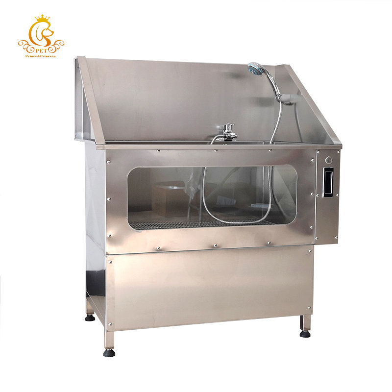 EURVET High Quality Stainless Steel Surfing Bath Sink Pet Spa Bath Tub Dog Grooming Tub