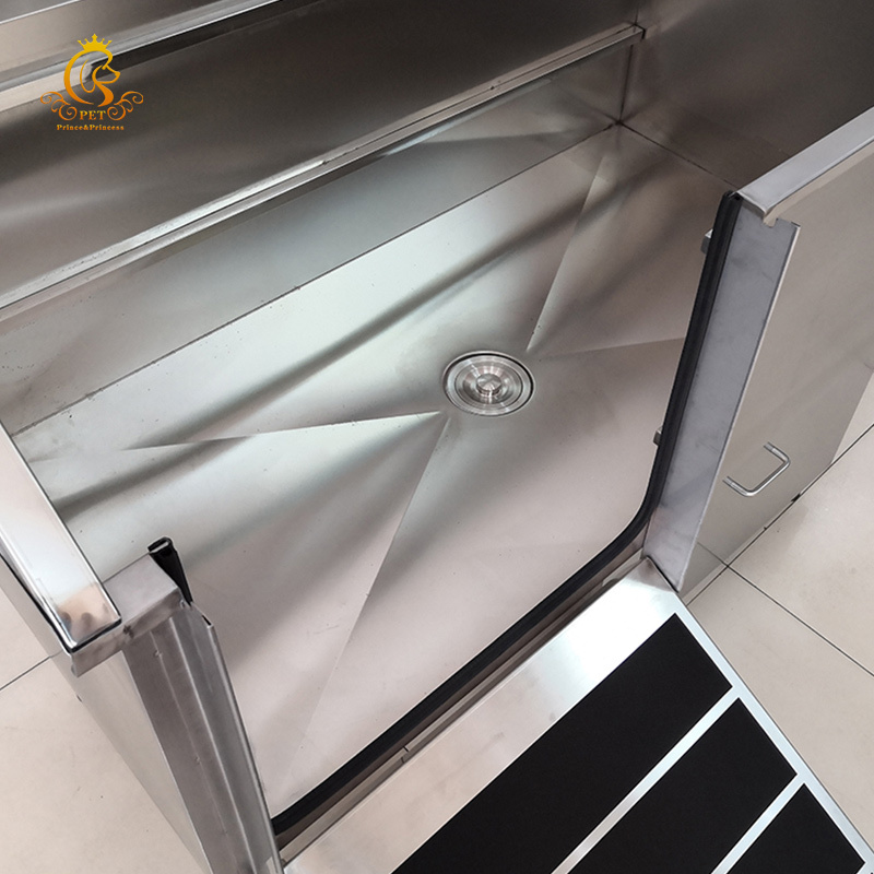 EUR PET Professional Large Stainless Steel Pet Dog Wash Bathing Grooming Tub With Faucet Walk-in Ramp for Sale