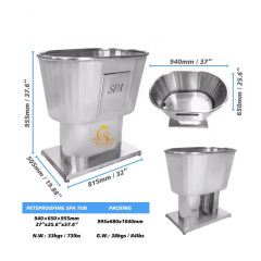 EUR PET Wholesale Price Hot Sale Stainless Steel Wash Station Dog for Pet Grooming Salon Portable Dog Spa Bath Tub