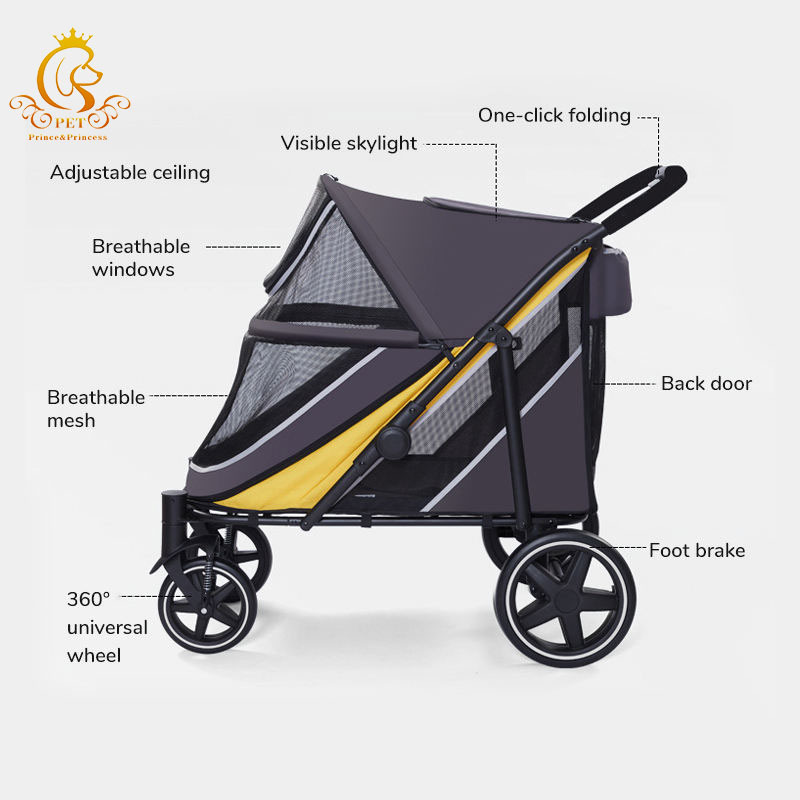 EUR PET New Model Factory Wholesale Low Price Good Quality Dog Stroller for Larger Dogs