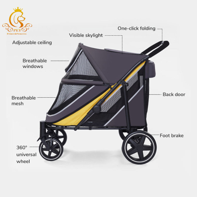 EUR PET New Model Factory Wholesale Low Price Good Quality Dog Stroller for Larger Dogs
