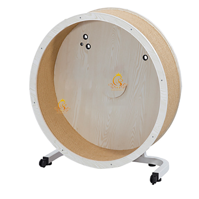 EUR PET Cat Exercise Wheel Silent Spinning 360° Cat Running Wheel Safety Guardrails with Low Noise Design