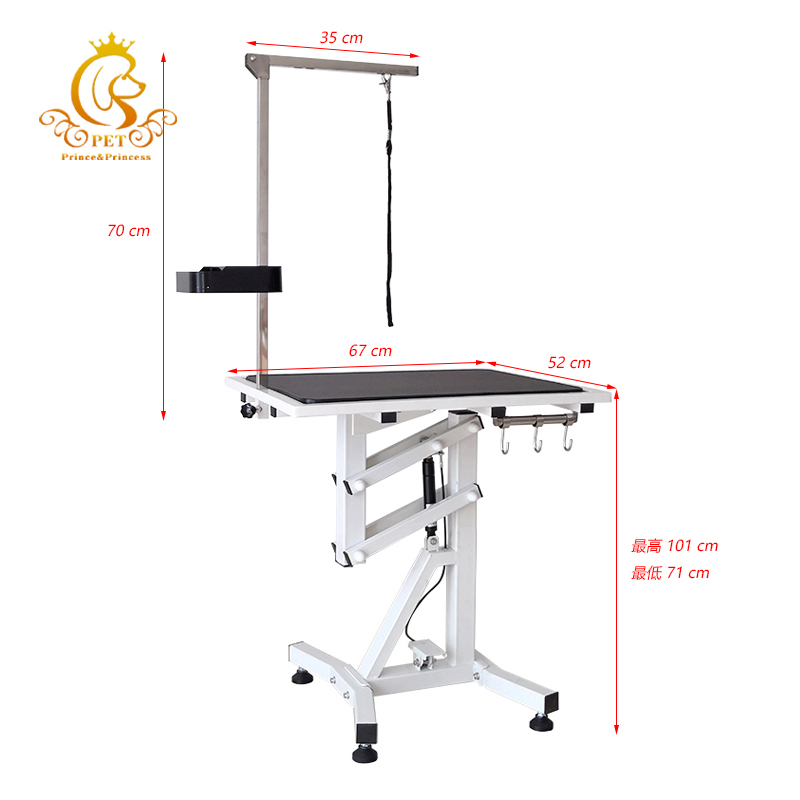 EUR PET Most Popular Hydraulic Dog Grooming Table with Arm Hydraulic Air Lifting Pet Grooming Table for Pet Grooming Shops