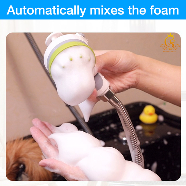 EUR PET Pet Grooming Kit With Novelty Designed Massage Brush and Bathing Spa Bubble Machine Abs Material for Small Dogs and Cats