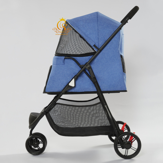 EUR PET Hot Sale Collapsible Trolley Lightweight Dog Stroller Luxury 3 Wheels Pet Dog Stroller for Outdoor Use
