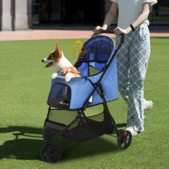 EUR PET Hot Sale Collapsible Trolley Lightweight Dog Stroller Luxury 3 Wheels Pet Dog Stroller for Outdoor Use