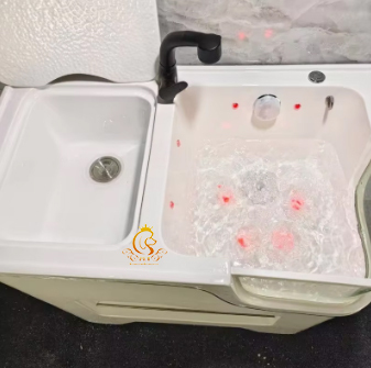 EUR PET Electric Pet Spa Bathtub Ozone Milk Bath Acrylic Bathtub for Dog & Cat Grooming for Pet Cleaning & Bathing