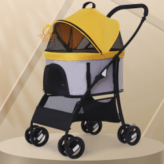 EURPET Best Quality Foldable Dog Cat Cage Stroller Detachable Small Pet Dog Stroller