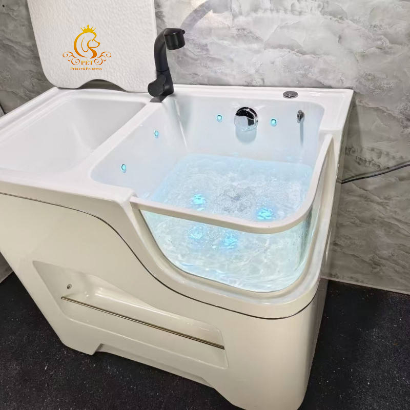 EUR PET Electric Pet Spa Bathtub Ozone Milk Bath Acrylic Bathtub for Dog & Cat Grooming for Pet Cleaning & Bathing