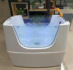 EUR PET New Arrival Dog Grooming Pet Bathtub Pet Spa Led Whirlpool Acrylic Bubbles Freestanding Massage Pet Bathtub