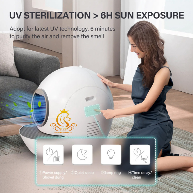 EUR PET Hot Sale Automatic Self-cleaning Litter Box With App Control Odor Removal Automatic Cat Litter for Cats Price