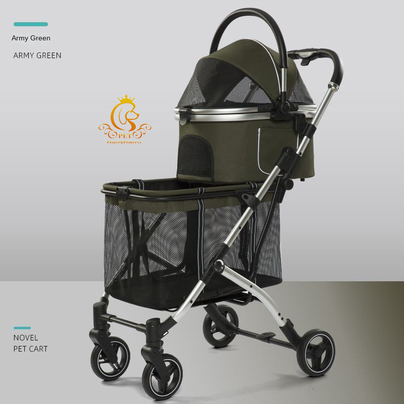 EUR PET Factory Price Wholesale Customized New Style Double Korean Pet Stroller Twin Pet Stroller for 2 Dogs