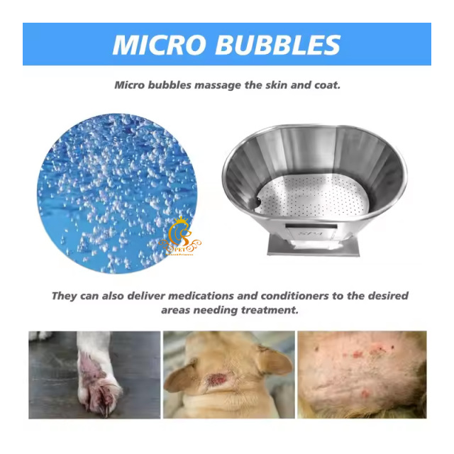 EUR PET Wholesale Price Hot Sale Stainless Steel Wash Station Dog for Pet Grooming Salon Portable Dog Spa Bath Tub