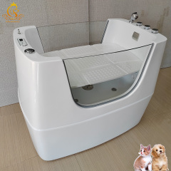 EUR PET New Arrival Dog Grooming Pet Bathtub Pet Spa Led Whirlpool Acrylic Bubbles Freestanding Massage Pet Bathtub