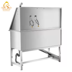 EUR PET Ramp Stainless Steel Grooming Bath for Pets Premium Pet Cleaning & Bathing Accessory