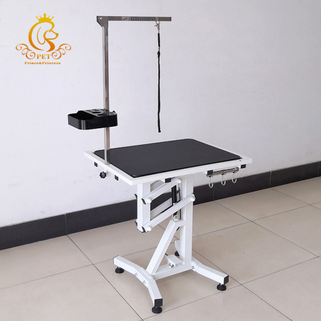 EUR PET Most Popular Hydraulic Dog Grooming Table with Arm Hydraulic Air Lifting Pet Grooming Table for Pet Grooming Shops