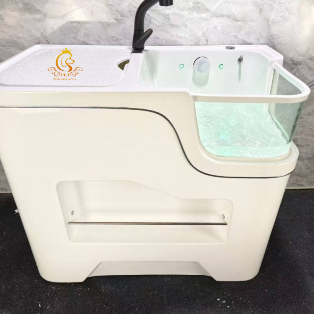 EUR PET Electric Pet Spa Bathtub Ozone Milk Bath Acrylic Bathtub for Dog & Cat Grooming for Pet Cleaning & Bathing