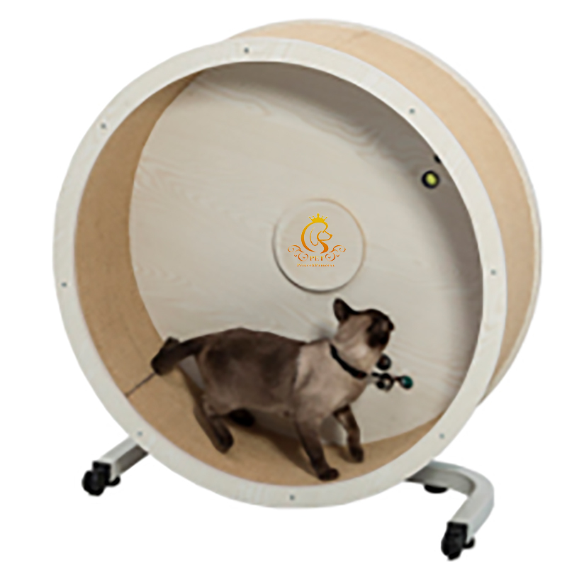 EUR PET Cat Exercise Wheel Silent Spinning 360° Cat Running Wheel Safety Guardrails with Low Noise Design