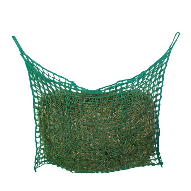 PP Slow Feeder Hay Nets for Horse Ingesting Hay Netting 4 ft X 3 ft Size with Hang Loops and Tie Rope in the Middle