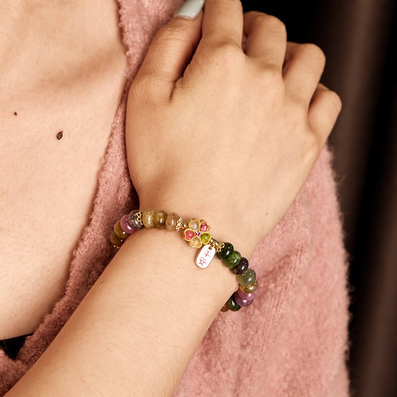 Tourmaline Jade Safe And Well Love Bracelet