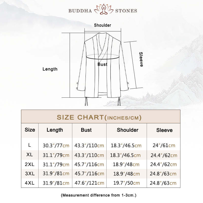 Fall Chinese Hanfu Cotton Linen Men Jacket Clothing