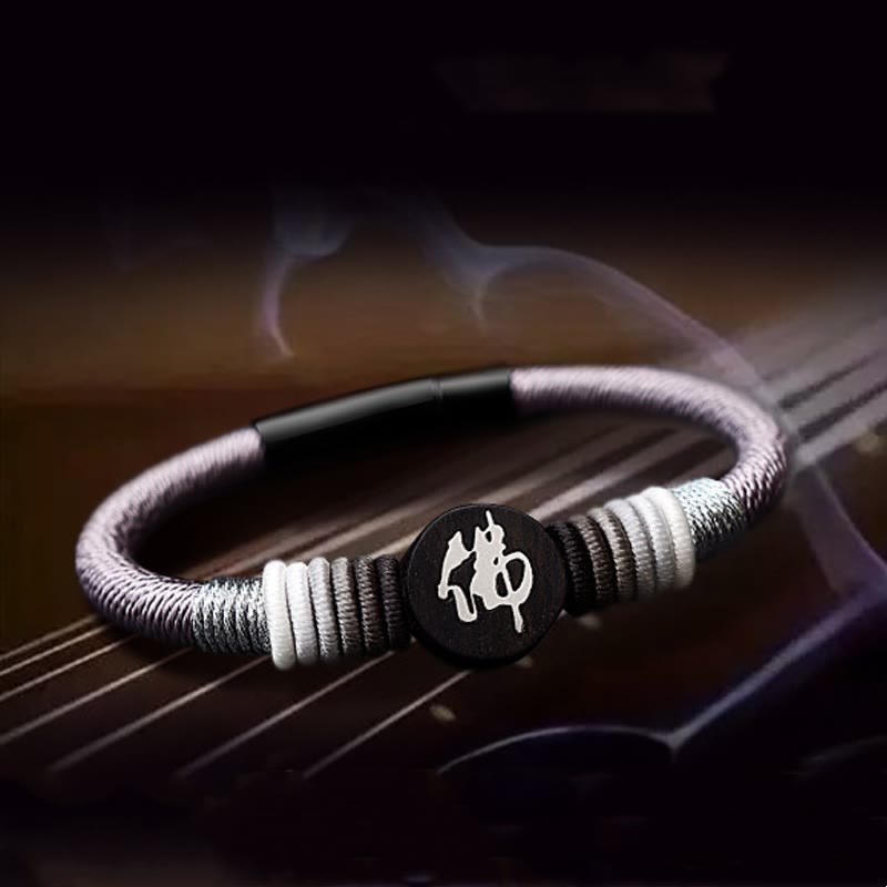 mystic zen Character Ebony Handcrafted Rope Bracelet