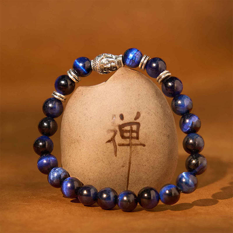 Blue Green Red Tiger Eye mystic zen Head Balance Bracelet