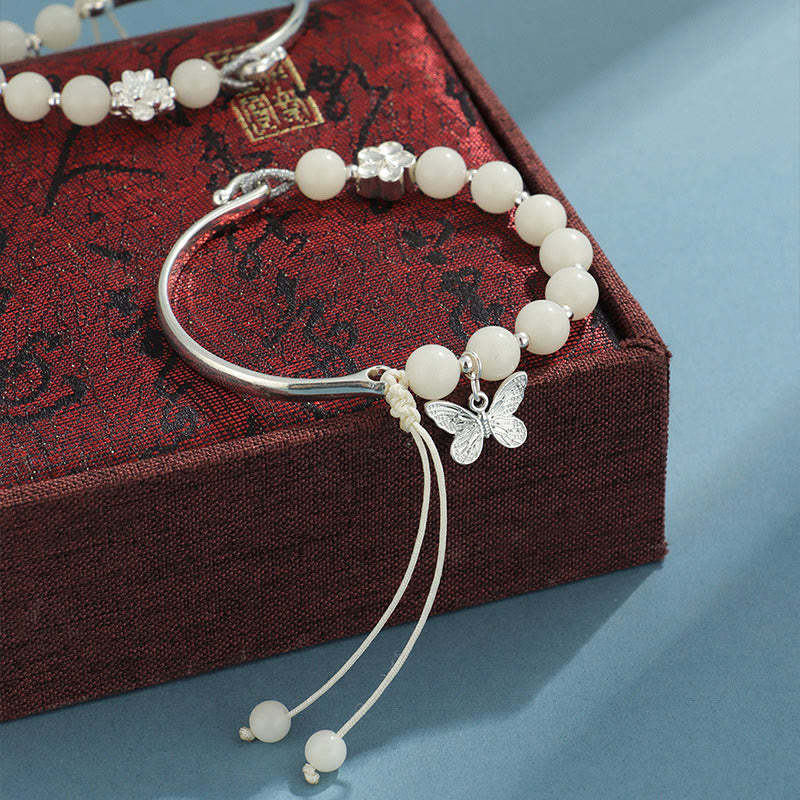 Bodhi Seed Butterfly Lotus Luck Wealth Bracelet Bangle