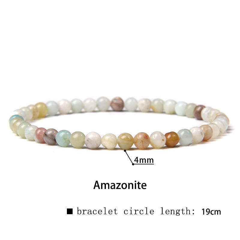 4mm Various Stone Crystal Mini Beads Healing Bracelet