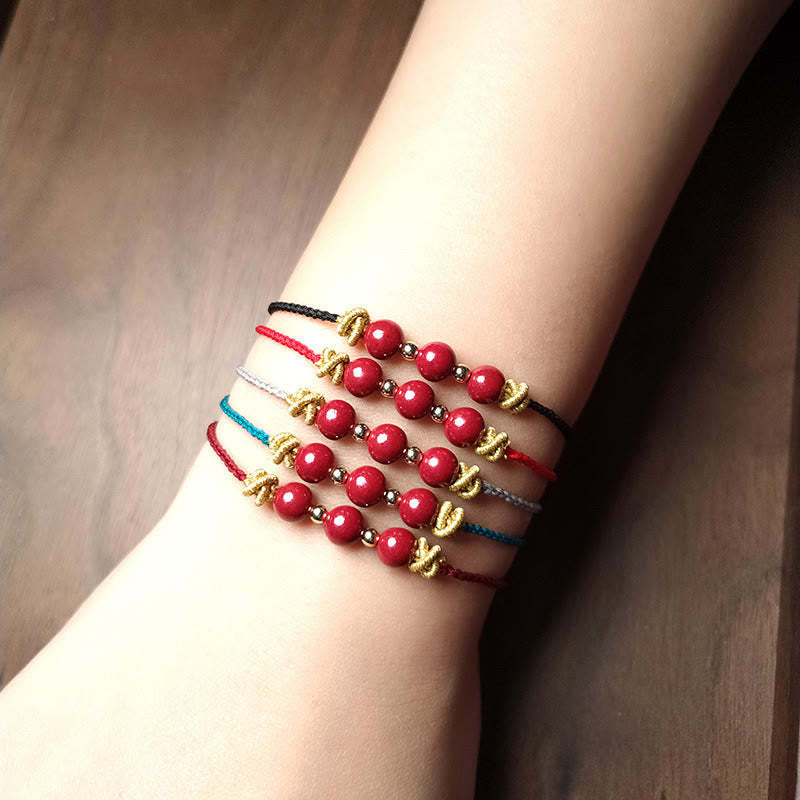 Colorful String Cinnabar Calm Bracelet