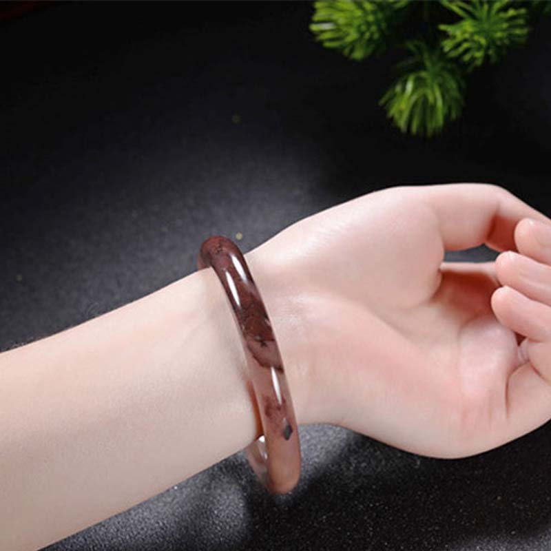Purple Golden Silk Jade Wealth Bracelet Bangle
