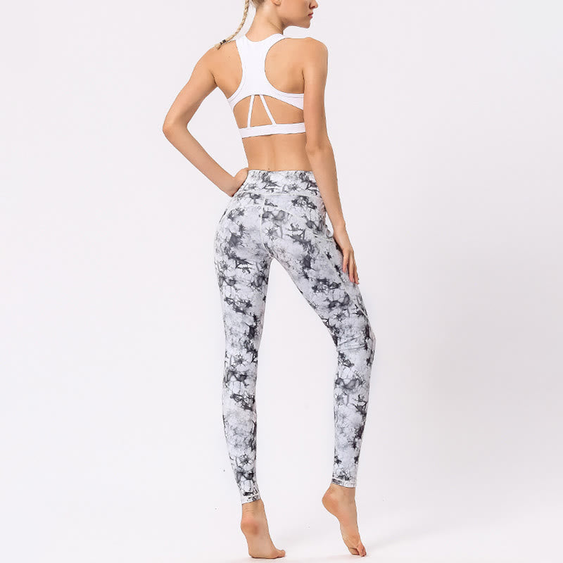 Colorful Print Pants Sports Exercise Fitness Leggings Women's Yoga Pants