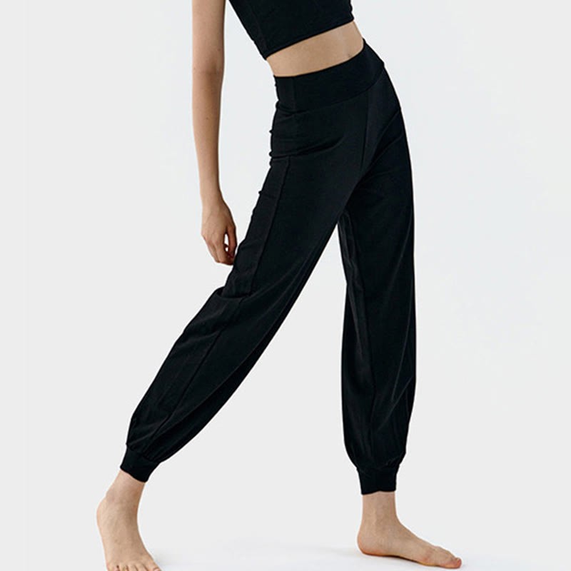 Casual Plain High Waist Quick Drying Women's Leica Pants