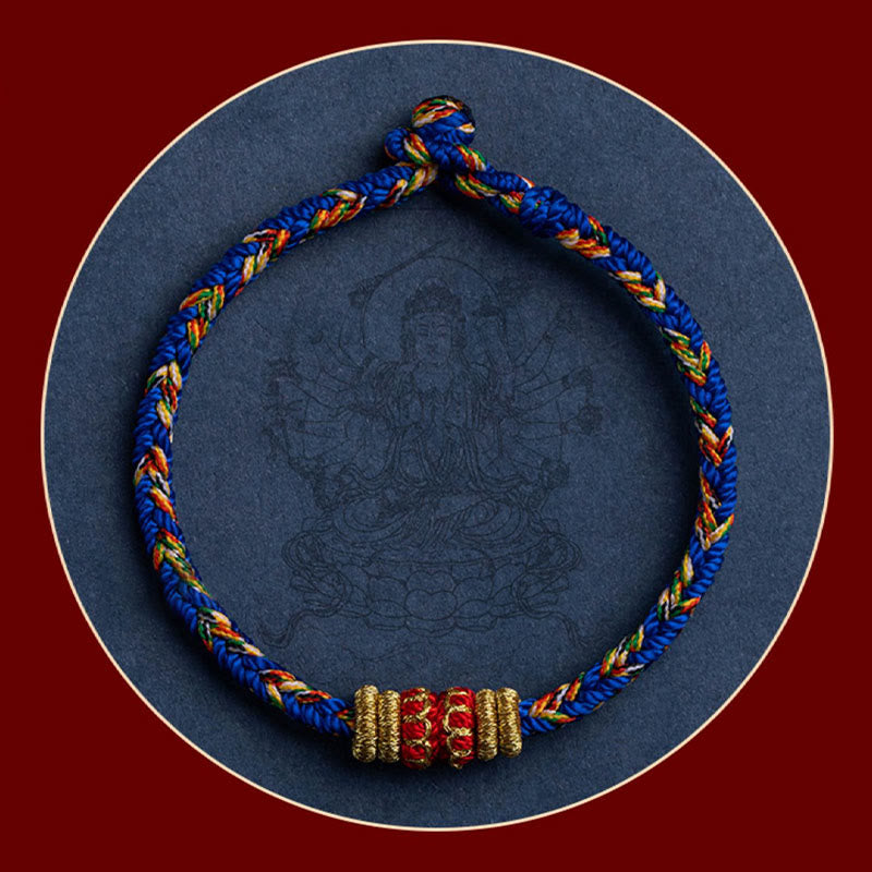 Tibet Handmade Chinese Zodiac Natal mystic zen Luck Strength Braided String Bracelet