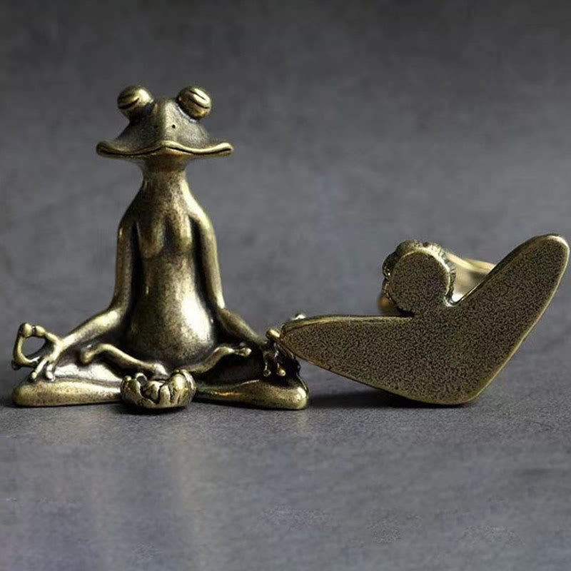 Mini Small Frog Turtle Koi Fish Snail Crab Copper Wealth Home Decoration