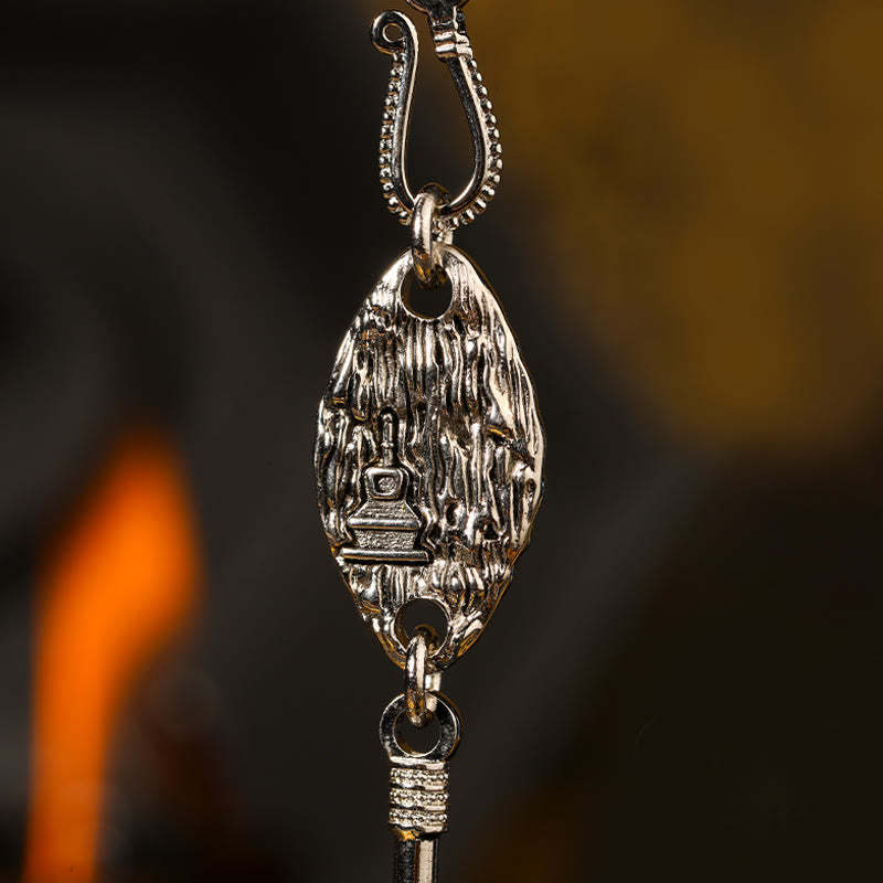 925 Sterling Silver Thousand-armed Guanyin Kwan Yin Avalokite?vara Wealth Necklace Pendant