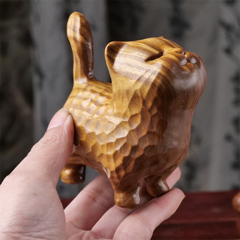 Sandalwood Thuja Sutchuenensis Green Sandalwood Mini Cute Cat Protection Home Decoration