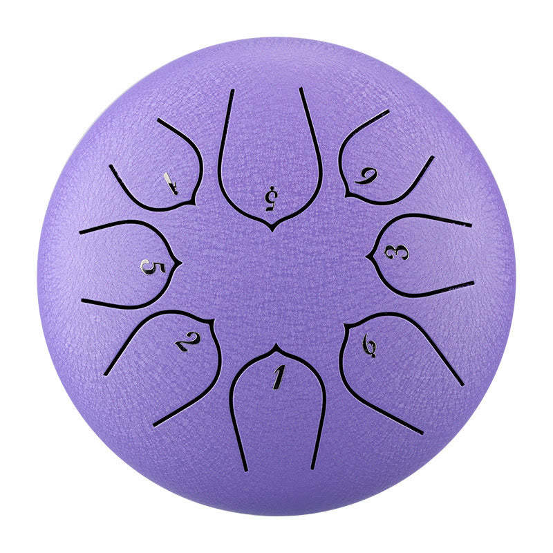 Steel Tongue Drum Sound Healing Meditation Lotus Pattern Drum Kit 8 Note 6 Inch Percussion Instrument