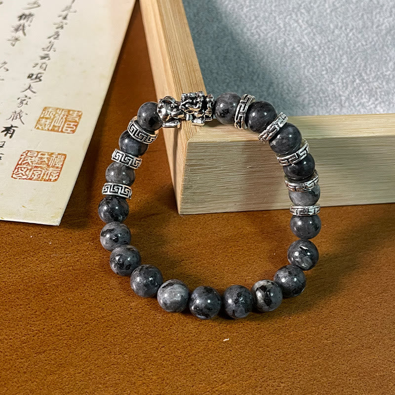 Black Glitter Stone PiXiu Power Bracelet