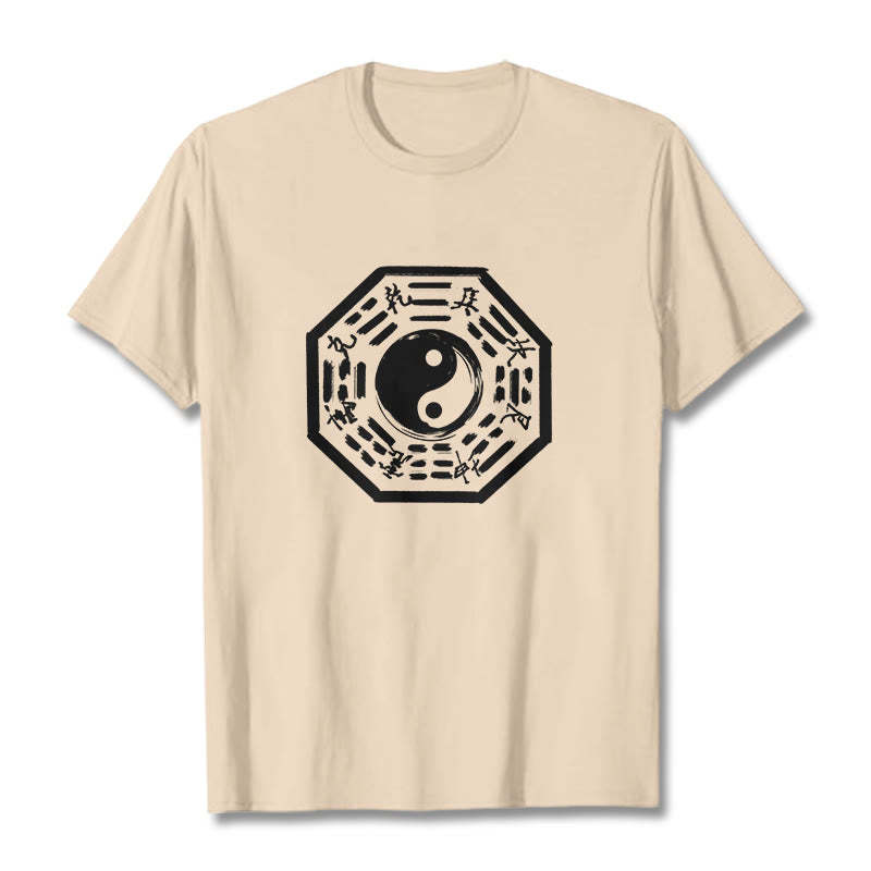 Ba Gua Pattern Cotton Tee T-shirt