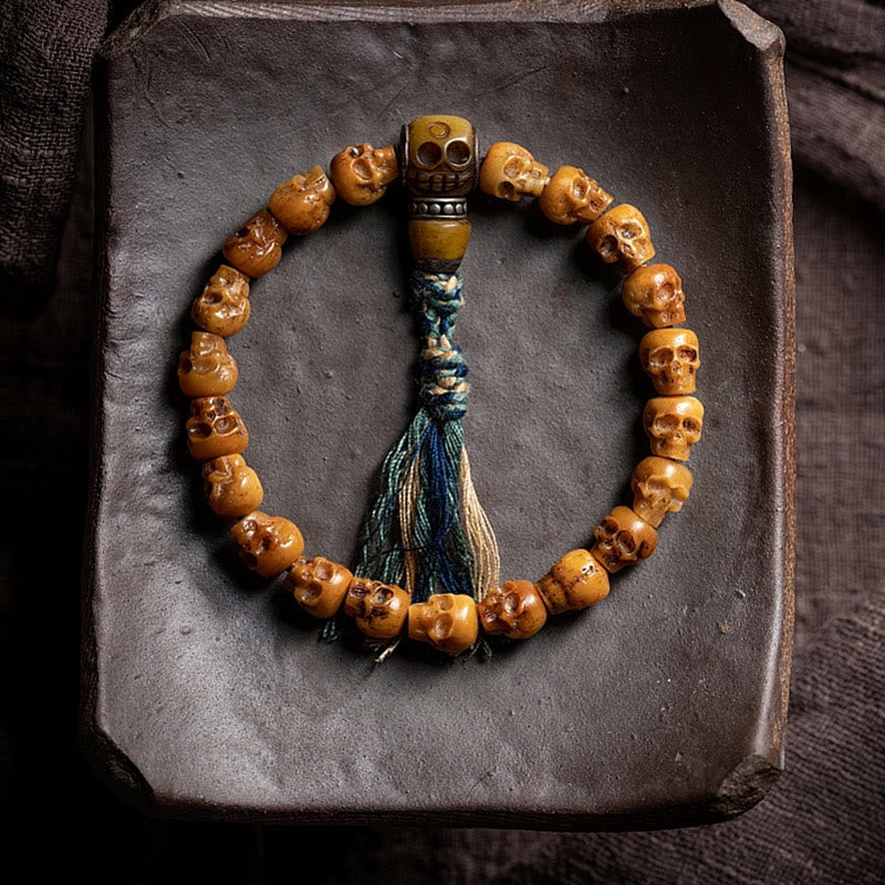 Tibetan Yak Bone The Lord Of The Corpse Forest Pattern Strength Bracelet