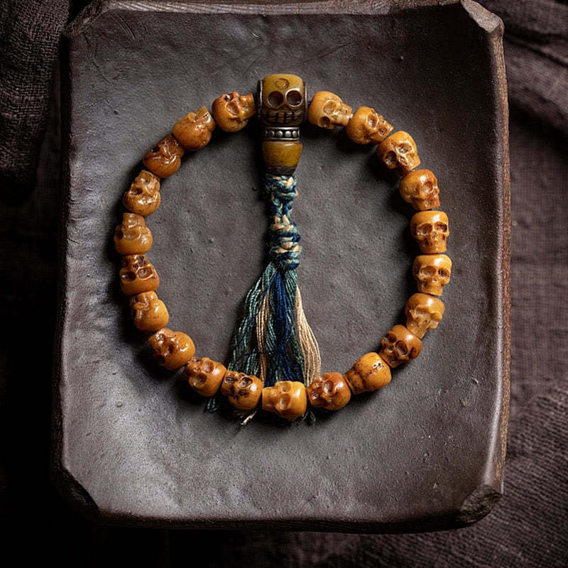 Tibetan Yak Bone The Lord Of The Corpse Forest Pattern Strength Bracelet