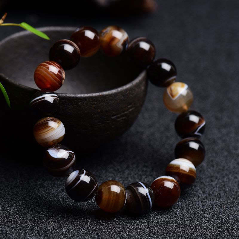Tibetan Sardonyx Happiness Positive Bracelet