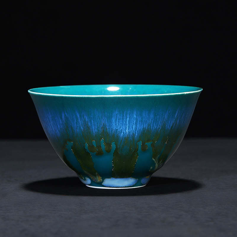 Chinese Jianzhan Glaze Kiln Change Ceramic Teacup Tenmoku Kung Fu Tea Cup