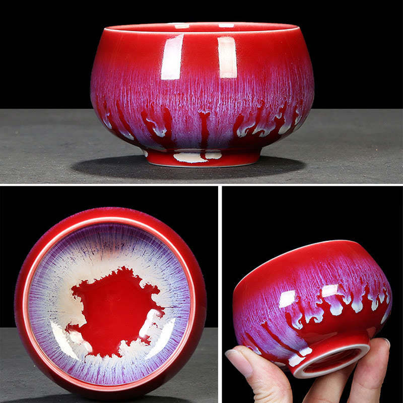 Chinese Jianzhan Glaze Kiln Change Ceramic Teacup Tenmoku Kung Fu Tea Cup