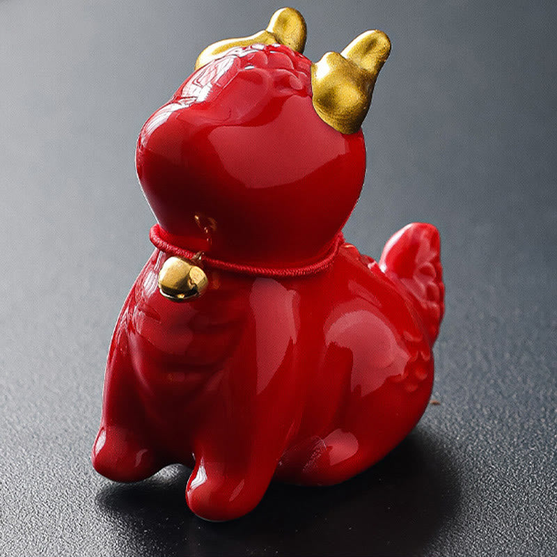 Dragon Bell Healing Ceramic Incense Burner Desk Decoration