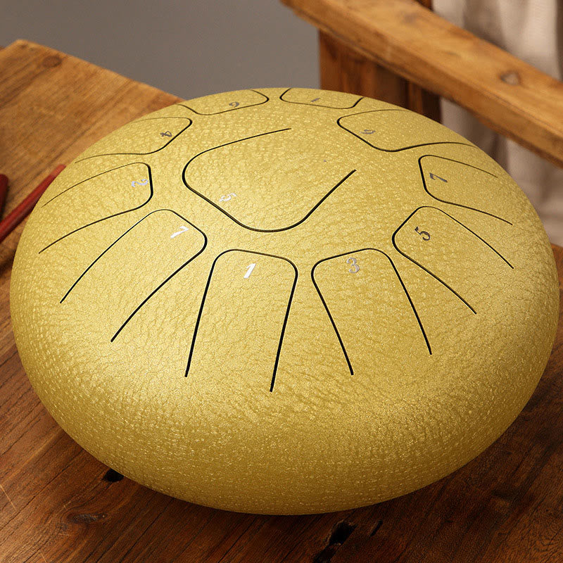 Steel Tongue Drum Sound Healing Mindfulness Meditation Yoga Drum Kit 11 Note 8 Inch
