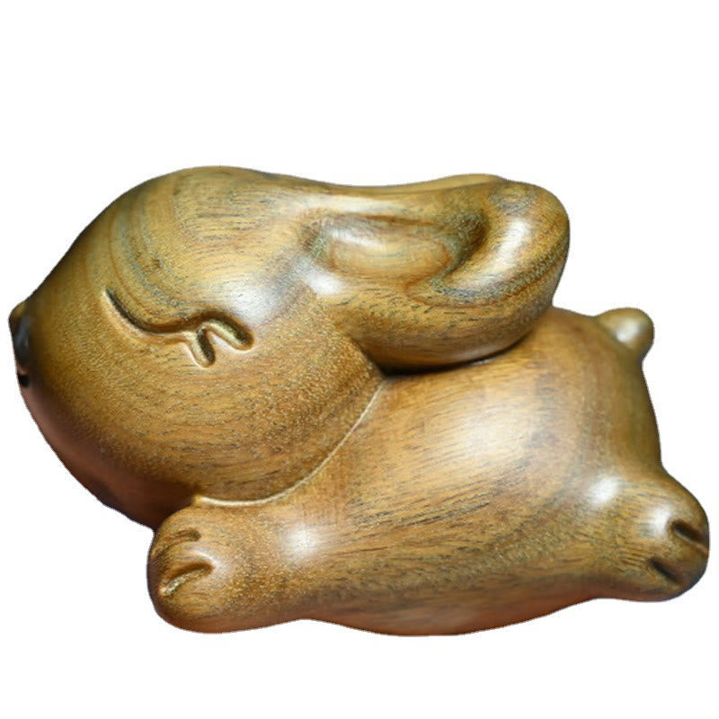 Green Sandalwood Small Mini Cute Rabbit Bunny Peace Decorations