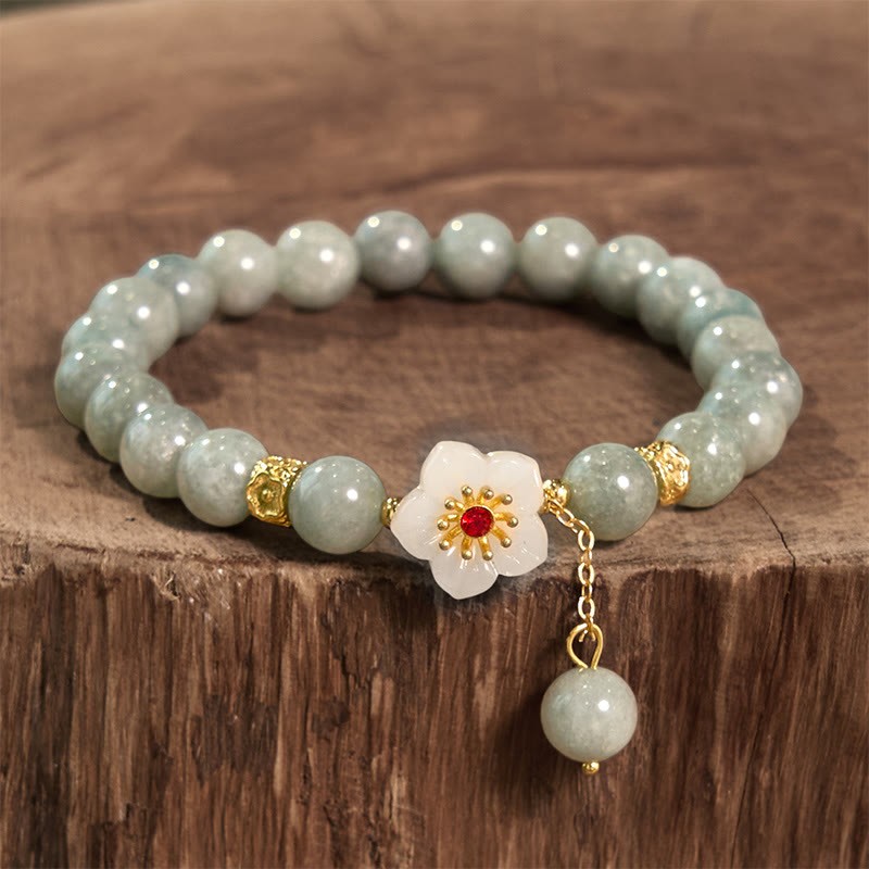 Jade Abundance Flower Bracelet